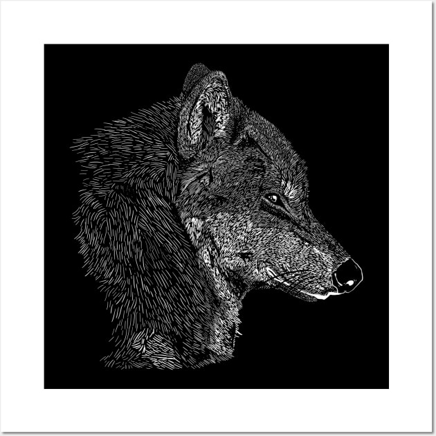 Wolf Wall Art by DarkChoocoolat